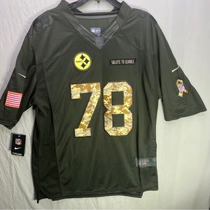 Nike Brand New Salute To Service Jersey Pittsburg Steelers VILLANUEVA 78 XL